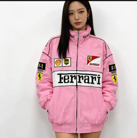 Giacca Ferrari F1 Rosa Limited Style – Racing Jacket Shell/UPS | Full Zip Streetwear 2