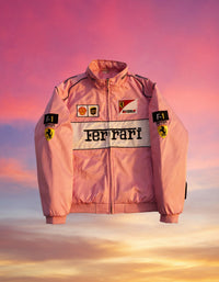 Giacca Ferrari F1 Rosa Limited Style – Racing Jacket Shell/UPS | Full Zip Streetwear 3