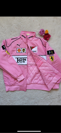 Giacca Ferrari F1 Rosa Limited Style – Racing Jacket Shell/UPS | Full Zip Streetwear 5