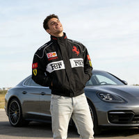 Giacca Ferrari F1 Nera Racing Edition – Bridgestone/Shell/UPS Patch | Full Zip Jacket 5