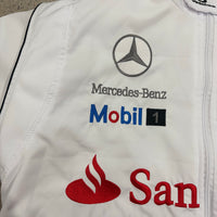 Giacca Vodafone McLaren Mercedes F1 Bianca/Rossa – Santander Edition | Vintage Racing Jacket 3