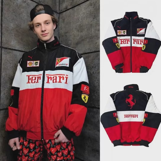 Giacca Ferrari F1 Rosso/Nero Vintage Racing – Puma Edition | Shell UPS Scuderia Ferrari Jacket